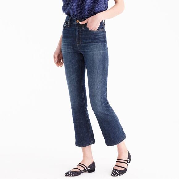 J.Crew Reimagined 9” Billie Demi Boot Crop Dark Wash Women’s size 25T - Picture 1 of 8